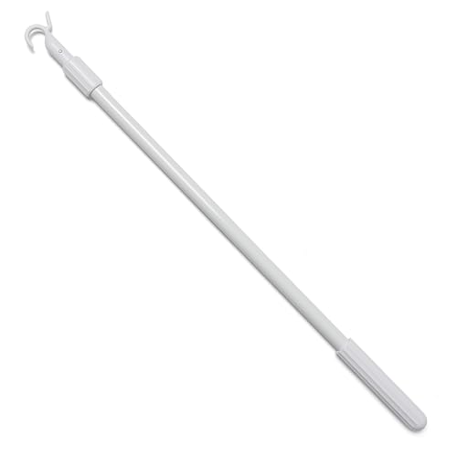 Easy-to-Use Keego Cordless Window Blinds Draw Rod for Various Window Shades (White, 1pc)