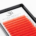 Extensions de cils volume russe rouge vif en bouquets faits mains de 0,07
