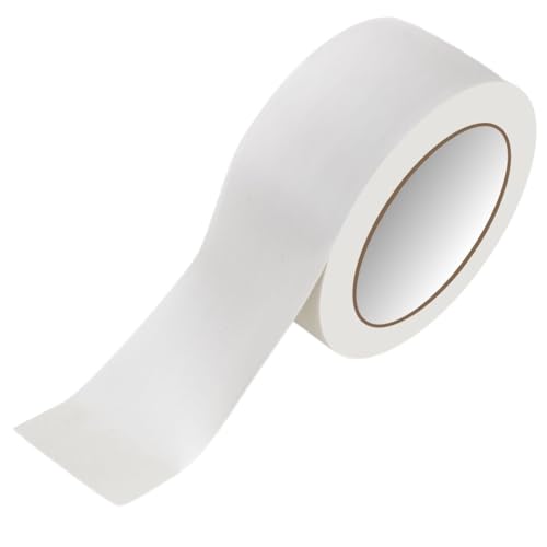 Image of GTSE 2 inch x 108 ft White PVC Vinyl Floor Tape, 24 Rolls, Safety Marking Tape, 6 mil Thick, Suitable for Dance Floors, Gyms, Warehouses, Sports Facilities