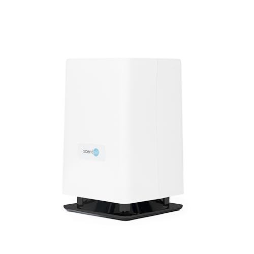ScentAir Whisper Essential | Diffuser Machine Scents up to 800 Sq. Ft Room Compatible with Alexa & Google WiFi & Bluetooth Enabled Cartridge Sold Separately (White)