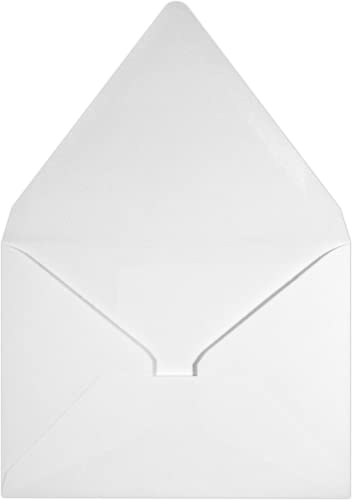 Luxpaper A2 Invitation Envelopes In 80 Lb. White - 100% Recycled For 4 1/4 X 5 1/2 Cards, Printable Contour Flap Envelopes For Invitations W/Glue, 50 Pack, Envelope Size 4 3/8 X 5 3/4 (White) #TOP1