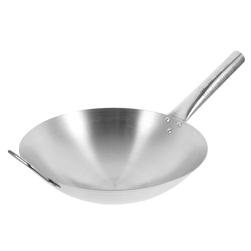 Wok de acero inoxidable antiadherente 12 pulgadas