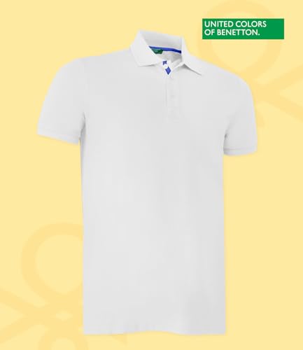 Image of United Colors of Benetton Shirt for Men | Tees for Man | Half Sleeves Plain Stylish Regular Fit Polo | Collar Tshirt | T-Shirt | Stylish Mens Tshirt