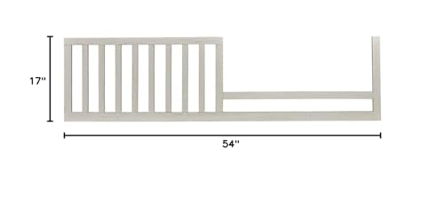 Image of Toddler Bed Safety Guard Rail for Evolur Baby Convertible Cribs - Solid Wood Rail for Convertible Crib to Toddler Bed Conversion - Safety Bed Rail for Children (Antique French Grey, Model 811)