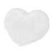 Pluszowa poszewka na poduszkę w kształcie serca sztuczna wełna ochraniacze na poduszki białe 50 x 40 cm (bez wkładek) akcesoria