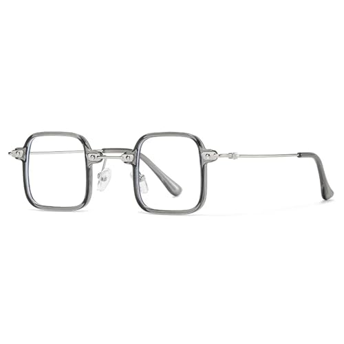 Lunettes de soleil pour femmes et hommes à rivets punk avec verres transparents dégradés UV400
