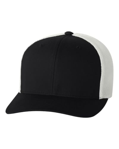 Image of Flexfit Unisex Mesh Fitted 2-Tone Trucker Hat, One Size
