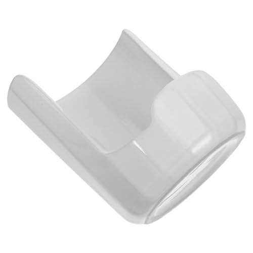 VICASKY Pot Lid Organizer and Spoon Rest Rack, Ceramic Kitchen Counter Pot Cover Holder with Multi-function Storage for Utensils and Cutting Boards, White Kitchen Organizer for Home Use