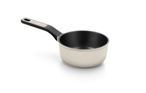 BRA Natural | Cazo 16 cm, aluminio fundido, antiadherente tricapa reforzado, sin PFOA, apta para todo tipo de cocinas, incluida inducción