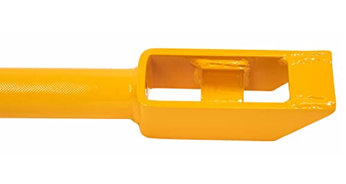 Image of Mytee Products 4 Pack 39.5 inch Combination Winch Bar for Flatbed Trailer - Yellow Powder Coated Carbon-Steel Combo Winch Bar with Non-Slip Handle & Square Head for Chain Lever Binders