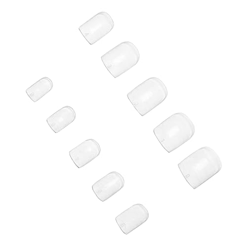 Healvian 1 Juego De 600 Piezas calcomanías de uñas Clavos consejos uñas falso punta de gel de manicura uñas postizas fake nails pegatina uñas manicure pegatina de arte de uñas Transparent