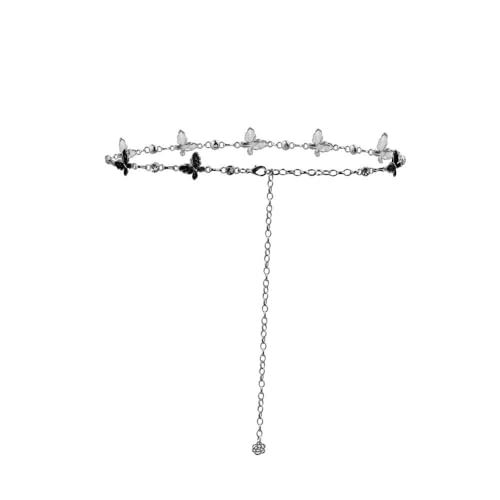 Women Waist Chain Dress Decorative Minimalist Black Butterfly Metal Waist Chain Elegant Waist Belts Clothing