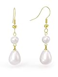 Pearl earrings for women, Trendy Cute Simulated Drop Earrings, Party Birthday wedding Thanksgiving gift for Women daughter (Double Drop)