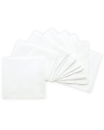 Tissue Expert Servietten 250 Stück 33 x 33 cm 1/4-Falz 3-lagig 100% Zellstoff hochwertige Papierservietten weiß weich & saugstark Gastro-Qualität Napkins für Spender
