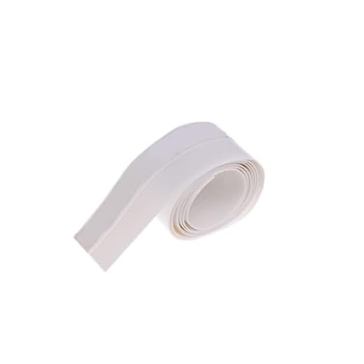 35mm x 1m Silicone Rubber Weather Stripping, Self-Adhesive Sliding Door Seal Strip for Frameless Windows, Draft Stopper(White)