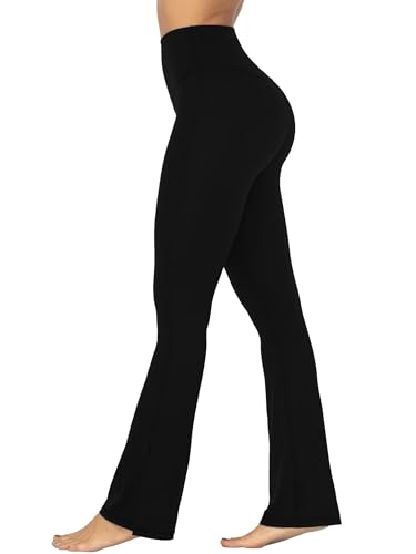Sunzel Sunzfly Split Hem Flare Leggings for Women, High Waisted Casual Bootcut Flared Yoga Pants with Tummy Control3