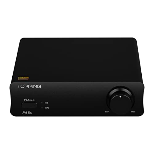 Image of Topping PA3S Power Amplifier MA120702 x 2 Class D Fully Balanced Single Ended AMP 80W x 2 RCA TRS Stereo Home Audio Amplifier (Black)