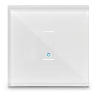 iotty Smart E1-11 - Interruptor de luz con WiFi (cristal táctil), color blanco