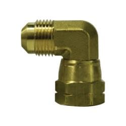 10493 Swivel Elbow, 1/4 in SAE 45 deg Male Flared x 1/4 in SAE 45 deg Female Flared, Brass