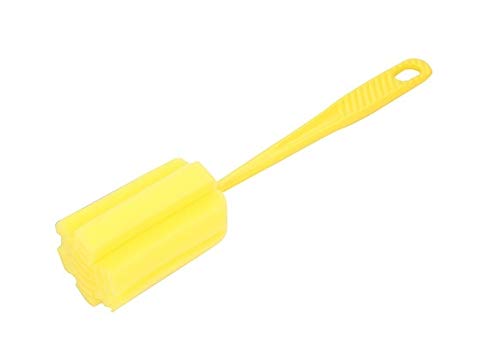 Goldedge Yellow Sponge With Hanle Inside bottle Cleaner
