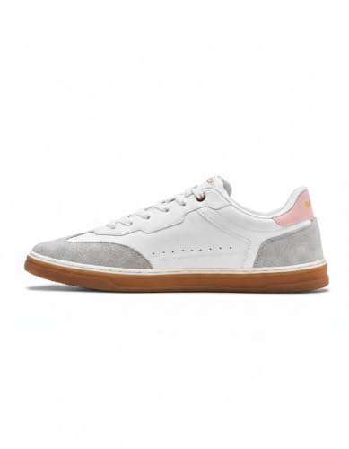 Image of Boldfit Sneakers for Woman Faux Leather Casual Shoes with Soft Cushion Insole, Lace-Up Eveyday Wear Footwear Women Sneakers Shoes Klunys Elite