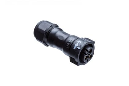 Amphenol, CB-06BFFA-QL8MP0, X-Lok Middle Size Plastic 10A 06 pins Female Connector Female Contact Straight Push Lock Crimp Field Installable F8.0 - F10.0mm IP68 Mated (5 Items)
