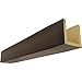 Ekena Millwork BMRC3C0080X040X168NM 3-Sided (U Rough Cedar Endurathane Faux Wood Ceiling Beam, 8"W x 4"H x 14