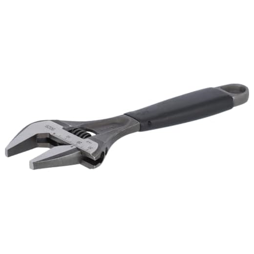 MAXPOWER Verstellbarer Schraubenschlüssel, Adjustable Wrench Kunststoffgriff Verstellbarer Schraubenschlüssel, Extra breiter verstellbarer Schraubenschlüssel, 8 In Maulschlüssel 30 x 200 mm 6 Bahco 9031 Rollgabelschluessel