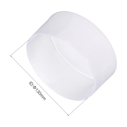 Image of uxcell 2pcs Rubber End Caps 130mm(5 1 /8 inch) ID Vinyl Round Tube Bolt Cap Cover Screw Thread Protectors Clear, 50mm Height