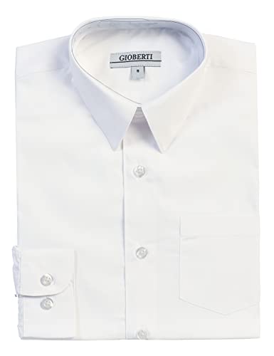 Image of Gioberti Boys Long Sleeve Solid Dress Shirt