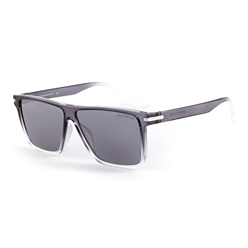 Sundog Eyewear Premium Sunglasses for Men - GvR60 - UV Protection Featured Lens Technology - Great Fit for Golf, Fishing, Fashion, Beach, Aviator, Driving Glasses - Crystal Grey/Clear Fade Smoke