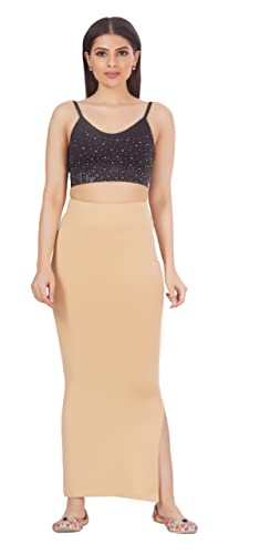 Image of Studio Shringaar Women's Pure Cotton Stretchable Saree Shapewear Petticoat