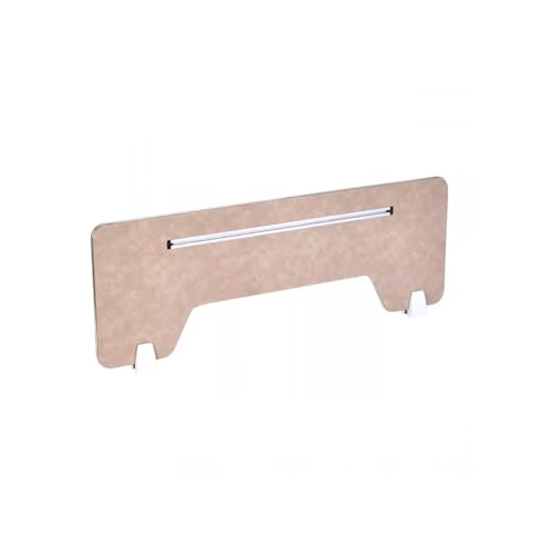 Cloison de séparation de bureau en bois et cuir avec pinces