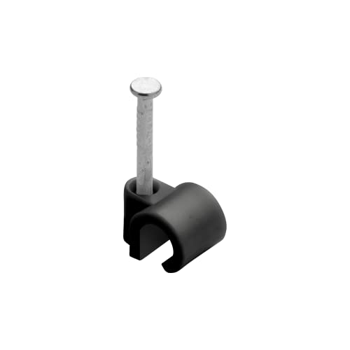 Attache câble - Attache fil électrique - Fixation câble électrique - Fixation et raccordement du câble - Serre câble - Clou de Fixation - Attache Fils Ø 4 A 7 Mm Noir Sachet De 50 - Debflex 700423 Cover