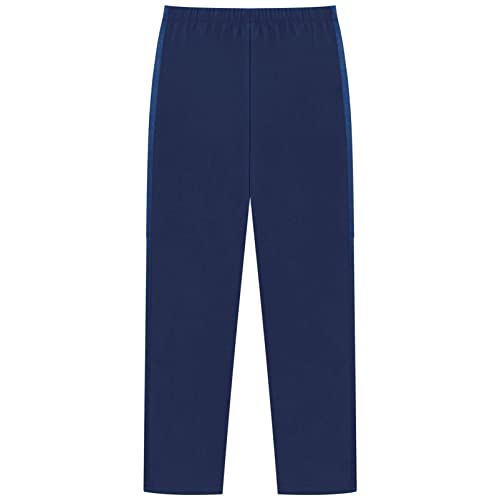 Kids Boys School Uniform Pants Adjustable Waist Flat Front Workwear Finish Double Knee Pants Trousers2