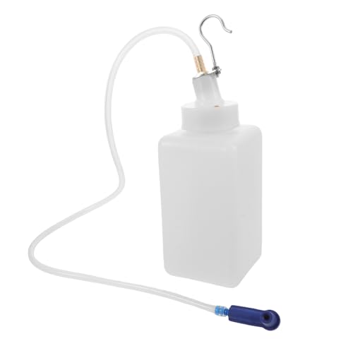 GLEAVI Bidon D’Huile de Frein 1 Litre Épais en Nylon Récipient Ergonomique pour Vidange D’Huile de Freins Distributeur Anti-Goutte Multifonction pour Entretien Automobile