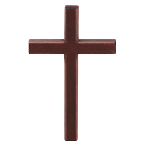 XIPENGKEJI Christian Wooden Cross Wall Hand Held Prayer Crosses Small Wooden Cross with for Decor Christian Gift 4.7 inch with Velvet Bag