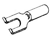 Pico 1934D 12-10 AWG(Yellow) Flared Vinyl Insulated Electrical Wiring #8 Flanged Spade Terminals 9 Per Package