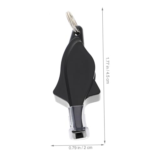 Silbato deportivo portátil de acero inoxidable negro miniatura 2