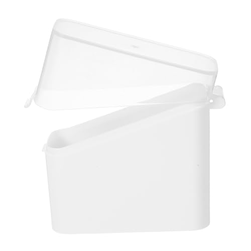 VERDANVERSE Caja de Almacenaje Transparente para Queso Rodajas con Tapa Recipiente Práctico para Mantequilla y Alimentos Organizador de Cocina para Nevera Diseño Seguro con Redondeados