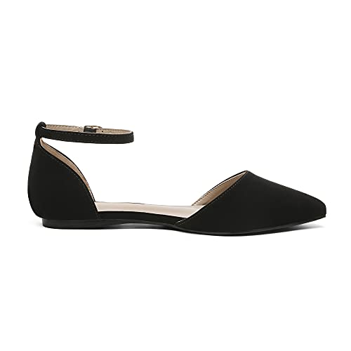 DREAM PAIRS Flapointed Women's Casual D'Orsay Pointed Plain Ballet Comfort Soft Slip On Flats Shoes2