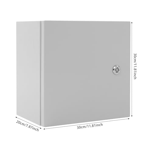 Heavy Duty Outdoor Scatola Elettrica IP65 Chiudibile A Giunzione Galvanizzato Acciaio Resistente A Intemperia Supporto da Parete per fabbriche Alberghi Aree residenziali 23.6x23.6x11.8 pollici Secure