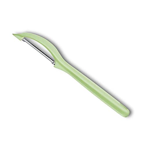 Victorinox, 7.6075.42, Kitchen Utensils, Universalschäler, Extra scharfe Klinge, Mikrozahnung, robuster Kunststoff-Griff, Hellgrün, Made in Switzerland, Spülmaschinengeeignet