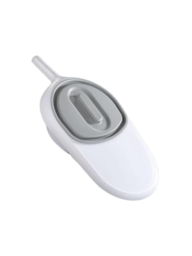 PSYCONES Horizontal Bedpan has a Cover Connected with the Bedpan which is Suitable for the Elderly Women Men and bedridden Patients and is Easy to Clean. (Gray-Covered White Basin)