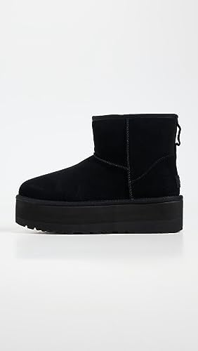 UGG Women's Classic Mini Platform Boot, Black, 9 | Image 4