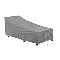OutdoorLines Outdoor Waterproof Patio Chaise Lounge Chair Cover - UV Resistant Lounger Covers Heavy Duty Weatherproof Patio Sofa Furniture Covers, 1 Pack, 78Wx35.5Dx33H Inches, Gray