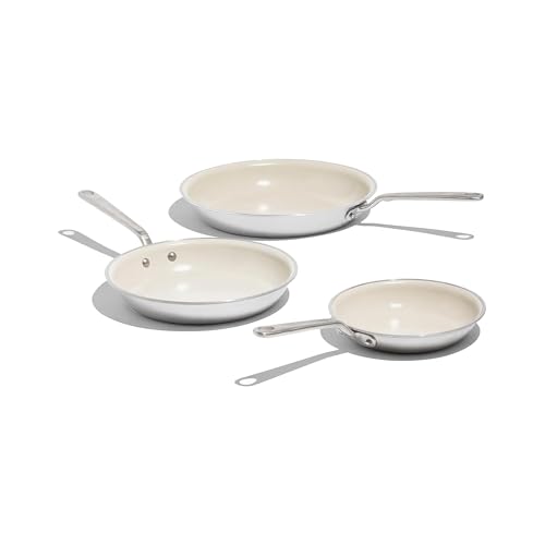 Made In Cookware - 3-Piece (Includes 8',10',12') Ceramic Non Stick Frying Pan Set (Stainless Handle)...