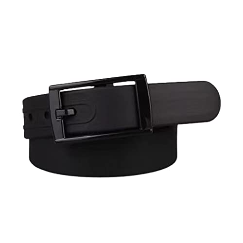 Cremlank Ceinture de taille décorative sans métal Unisexe Silicone Eco-Friendly Ceinture en plastique pour jeans Noir