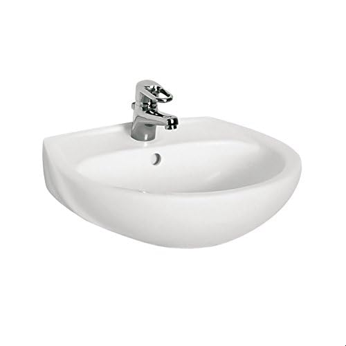 Lavabo de cerámica Keramag KOLO 486099 blanco de 55 cm fácil de limpiar sin manchas de cal