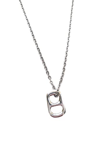 Silver Soda Tab Pop Pendant Necklace 